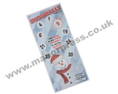 Snowballs Bingo Tickets - 1 PAD